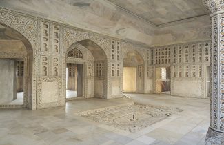 Interior of Agra Fort in Agra, part of the Golden Triangle