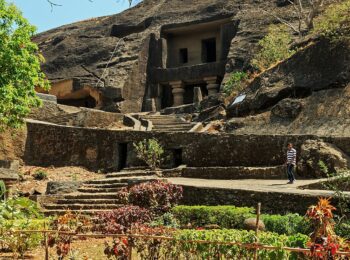 India Tour Mumbai Canheri Caves Exterior